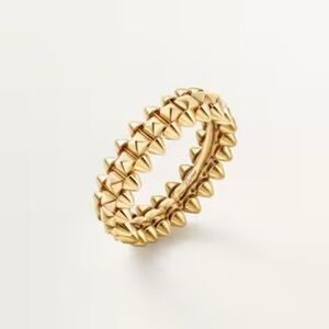 Gold clash size 7 boutique cute statement Chic Gold-Tone Spike Ring